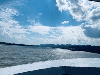 View of the ocean and sky from the coast of Coxs Bazar